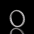 Lab-Grown Round Diamond Eternity Band — Prong view 3
