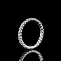Lab-Grown Round Diamond Eternity Band — Prong view 4