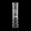 Lab-Grown Emerald Diamond Eternity Band — Prong, North South view 3