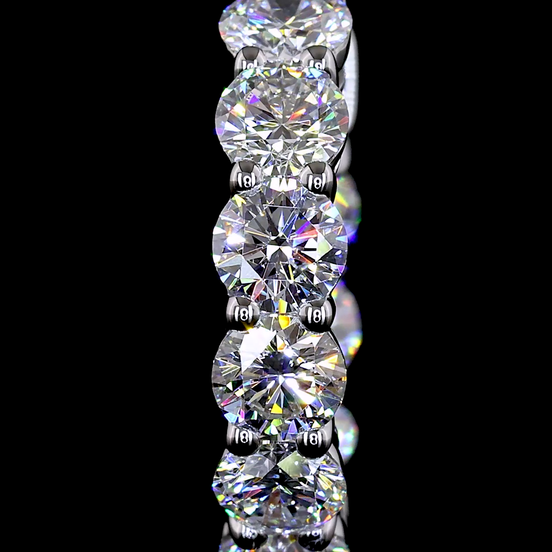 1.89 CT Round Lab Grown Diamond Huggie Earrings in 14K White Gold — Laura Milman New York