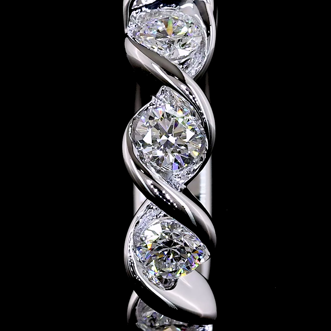 0.41 CT Round Lab Grown Diamond Huggie Earrings in 14K White Gold — Laura Milman New York