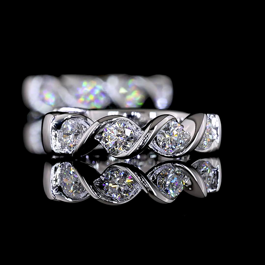 0.41 CT Round Lab Grown Diamond Huggie Earrings in 14K White Gold — Laura Milman New York