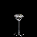 Lab-Grown Round Diamond Martini Stud Earrings — Prong view 4
