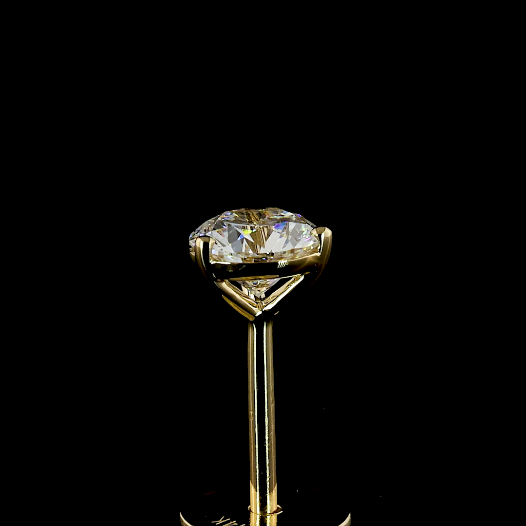 Lab-Grown Round Diamond Martini Stud Earrings — Prong — 0.50 ct total per pair 14K YELLOW GOLD — Laura Milman New York