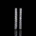 Lab-Grown Round Diamond Hoops Earring — Prong, view 6