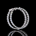 Lab-Grown Round Diamond Hoops Earring — Prong, view 1