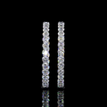 Lab-Grown Round Diamond Hoops Earring — Prong, view 2