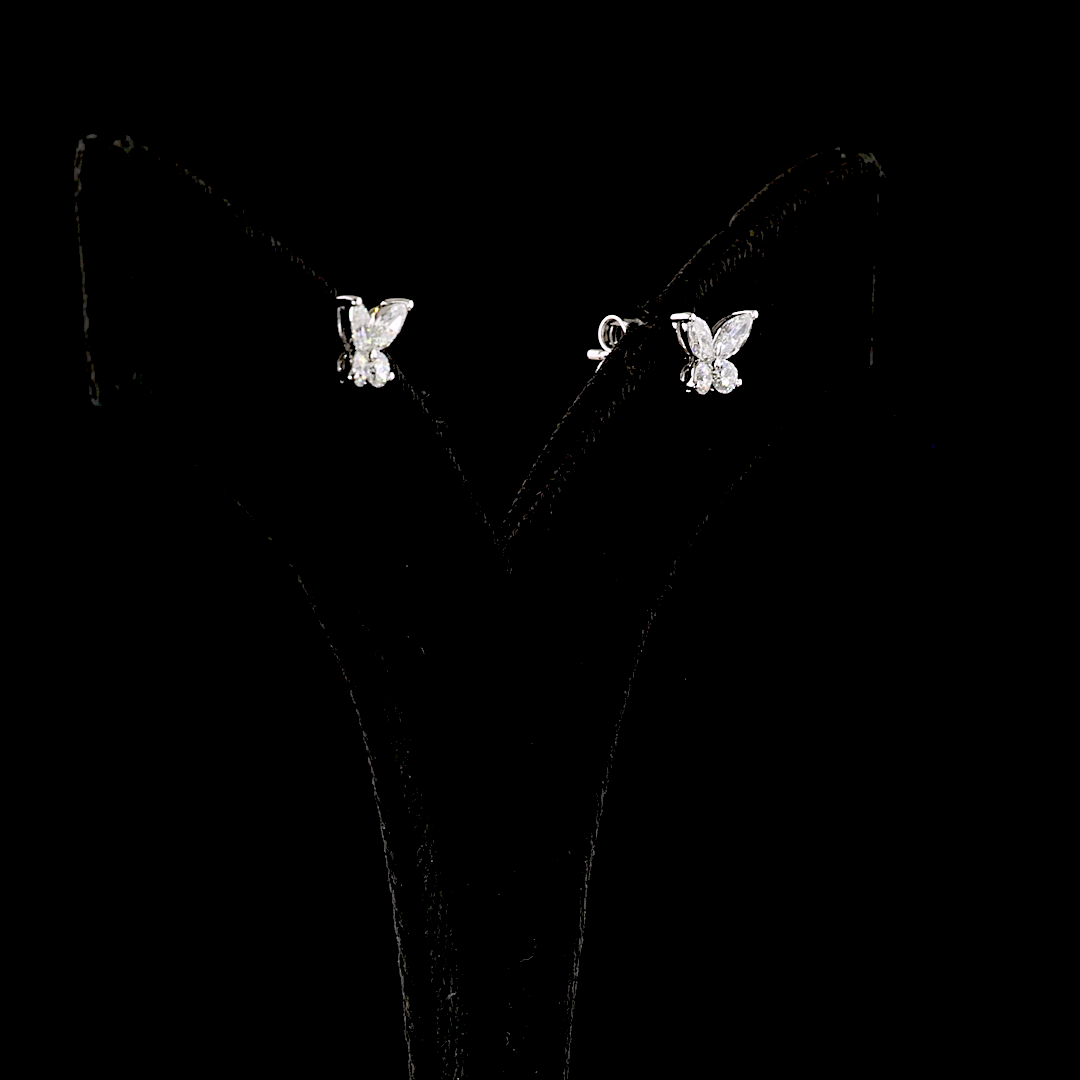 0.67 CT Marquise Lab Grown Diamond Stud Earrings in 14K White Gold — Laura Milman New York