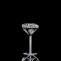 Lab-Grown Oval Diamond Studs Earring — Prong, North South view 8