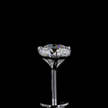Lab-Grown Round Diamond Martini Stud Earrings — Prong view 8