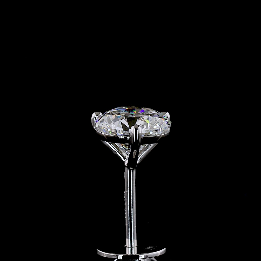 Lab-Grown Round Diamond Martini Stud Earrings — Prong — 1.49 ct total per pair 14K WHITE GOLD — Laura Milman New York