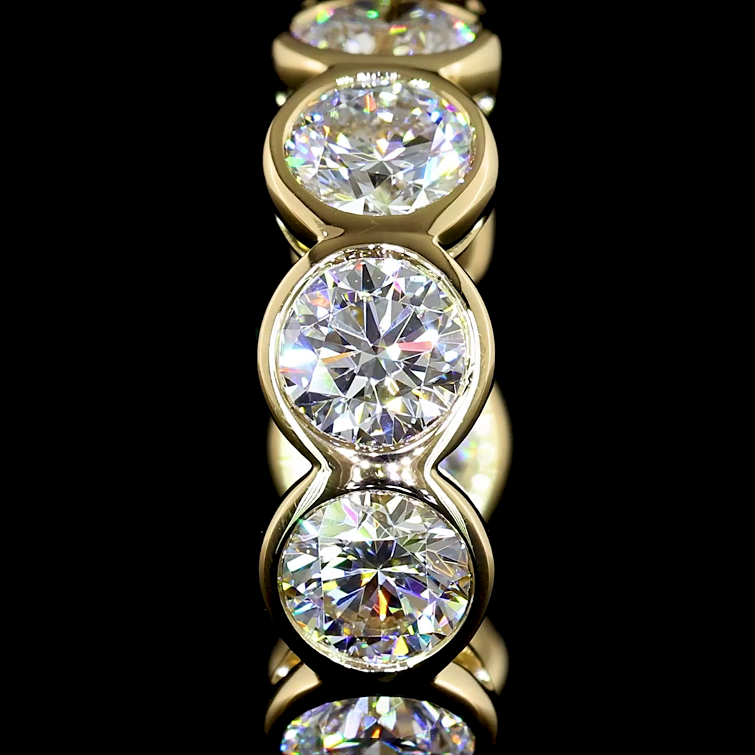 2.01 CT Round Lab Grown Diamond Huggie Earrings in 14K Yellow Gold — Laura Milman New York