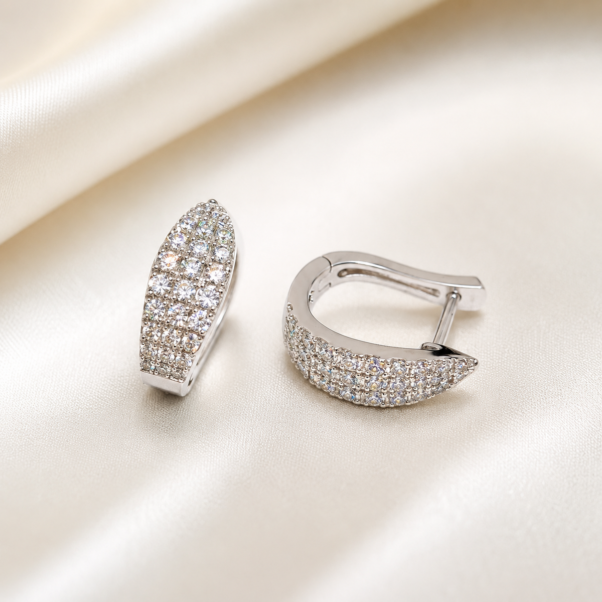 Diamond Pavé Huggie Earrings — Laura Milman New York