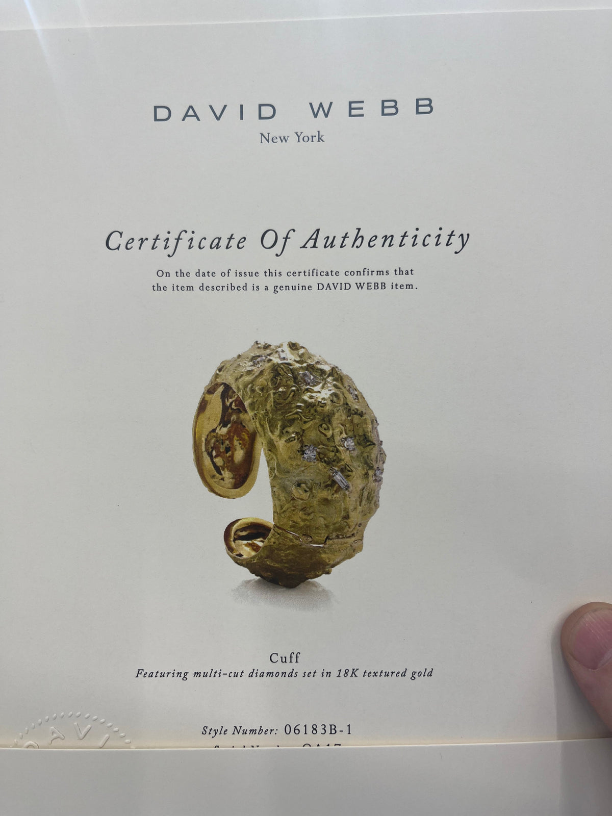 David Webb Platinum & 18K Yellow Gold Textured Diamond Nugget Bracelet — view 5 — Laura Milman New York