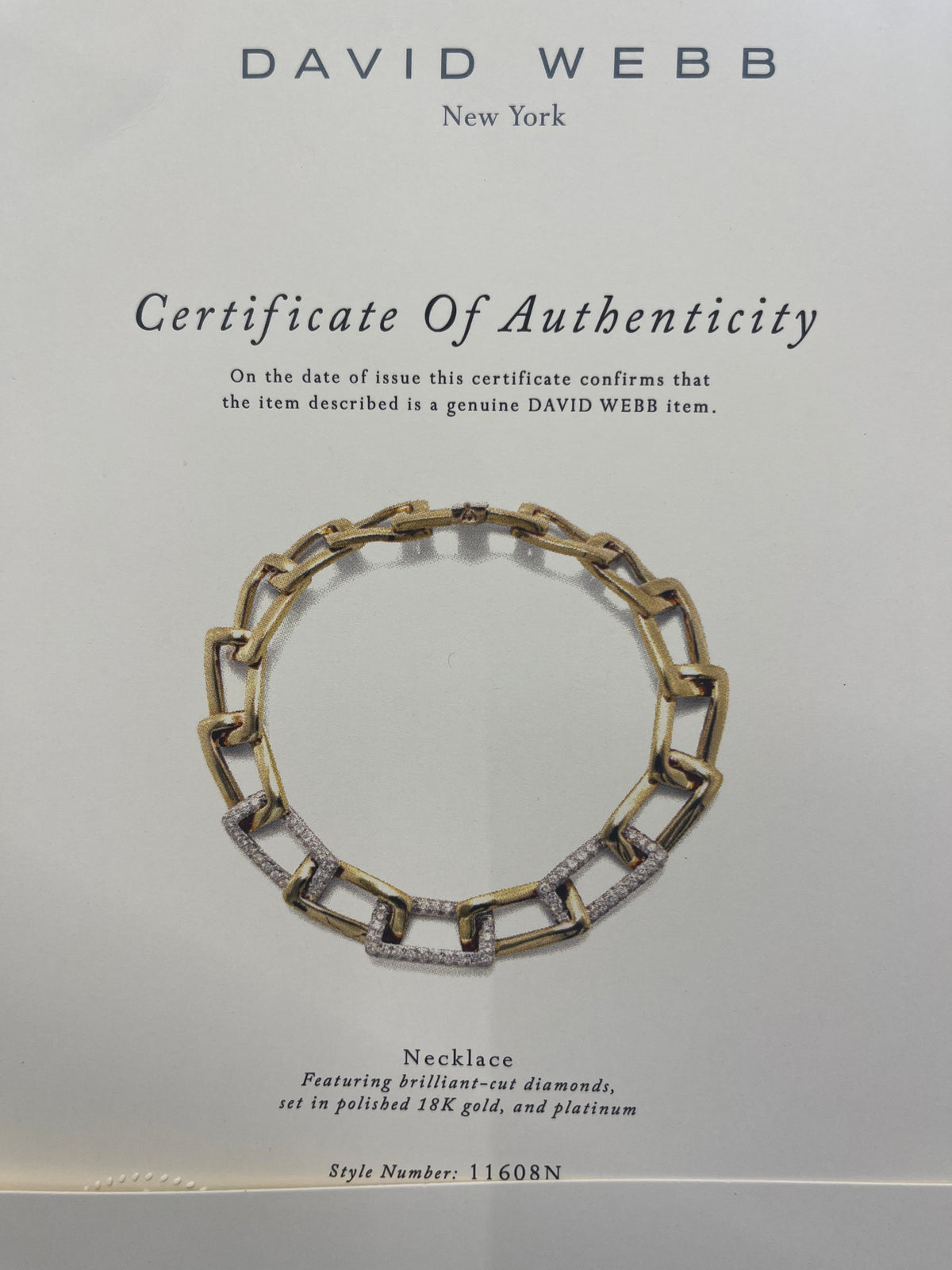 David Webb Platinum & 18K Yellow Gold Open Link Collar Necklace — view 5 — Laura Milman New York