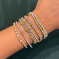 Pink and White Pear Bracelet in 18K White Gold and 18K Rose Gold view 2