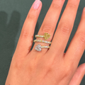 Heart Diamond Ring in 18K Yellow Gold and White Gold view 2