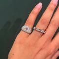 0.52ct Fancy Intense Purplish Pink Round Diamond Cobblestone Icon Ring I1 GIA view 4