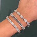 10.28ctw Fancy Pink Diamond & White Diamond Pear Shape Double Row Bracelet view 6