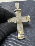 Diamond Cross Pendant in 18k White Gold 6.5ct