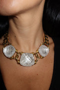 David Webb 18K Yellow Gold Crystal Pool Rock Crystal Necklace view 8