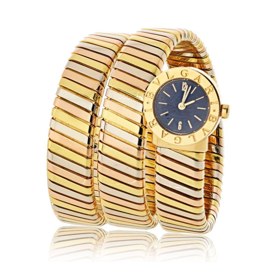 Bvlgari Serpenti Tubogas 18K Tri-Color Gold Vintage Watch
