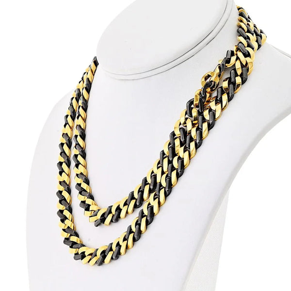Bvlgari 18K Yellow Gold 34 Inches Curb Link Necklace — view 2