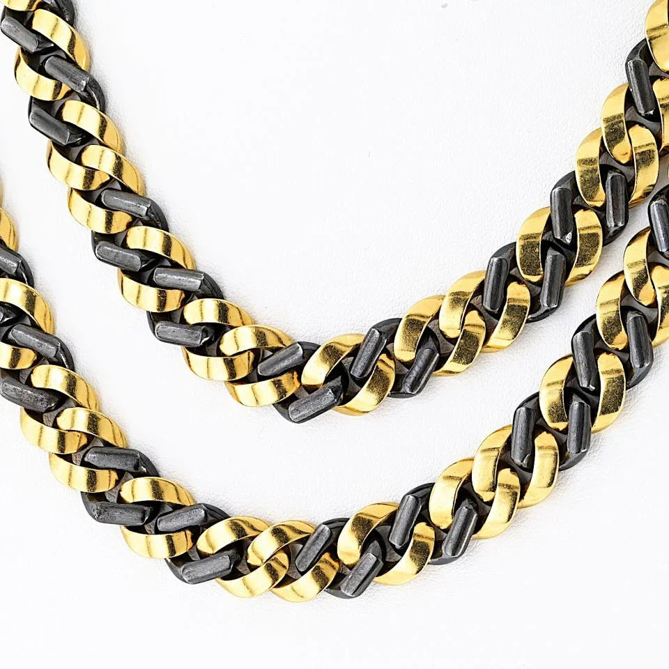 Bvlgari 18K Yellow Gold 34 Inches Curb Link Necklace — view 3 — Laura Milman New York