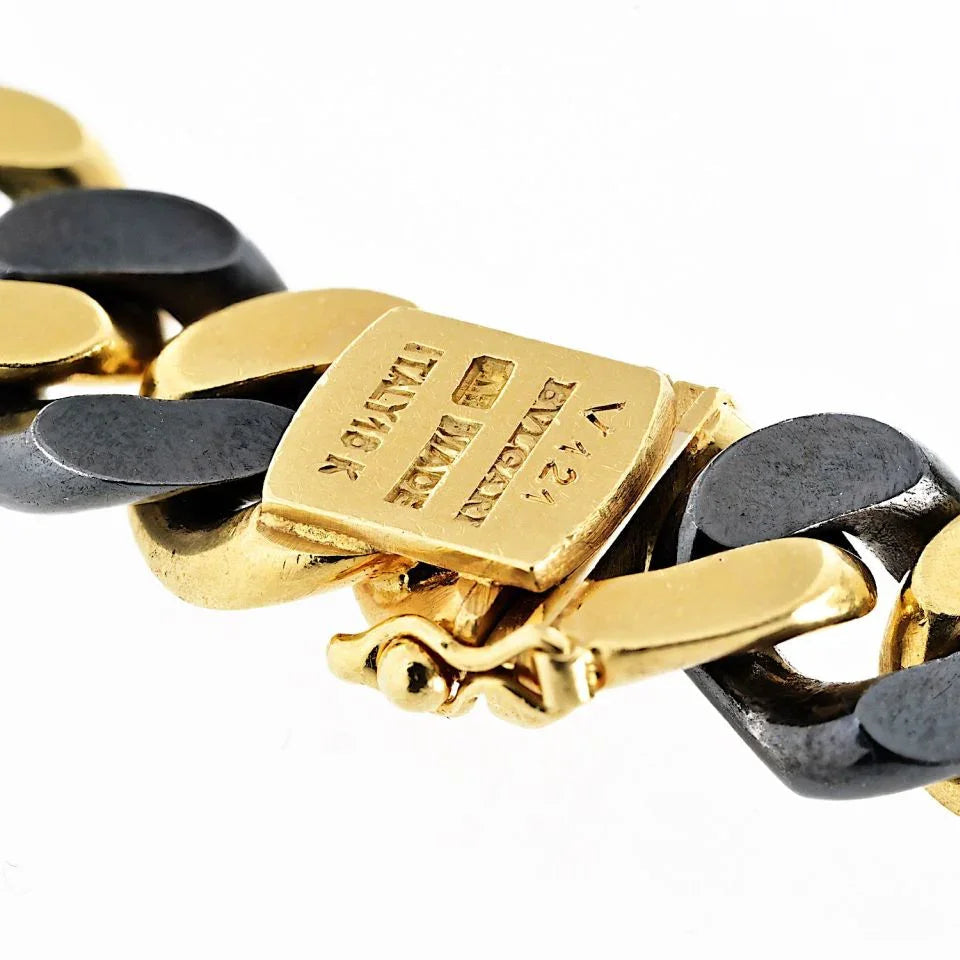 Bvlgari 18K Yellow Gold 34 Inches Curb Link Necklace — view 5 — Laura Milman New York