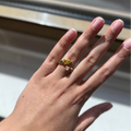 Fancy Vivid Yellow Kite Diamond Spiral Ring in 18K Yellow Gold view 7