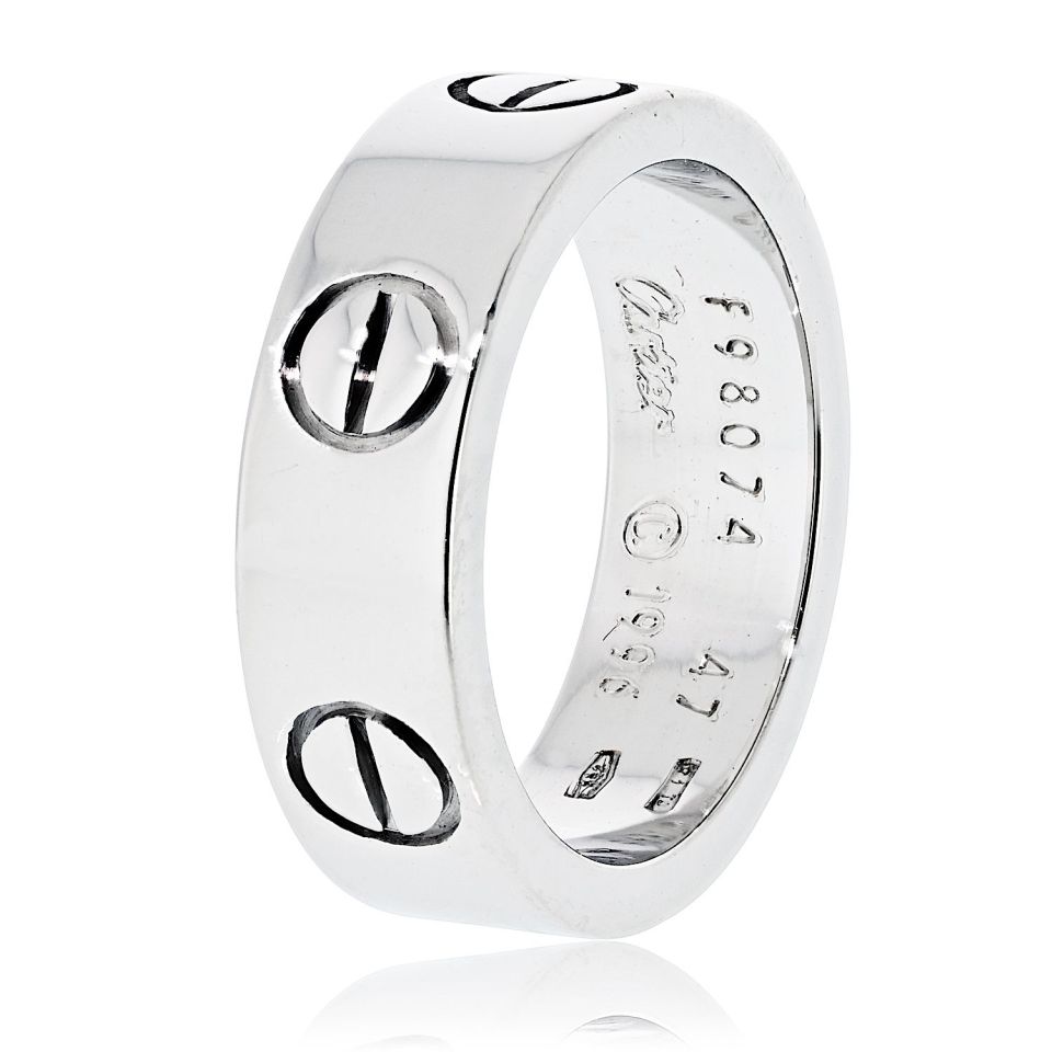 Cartier Love 18K White Gold Classic Ring — view 2 — Laura Milman New York