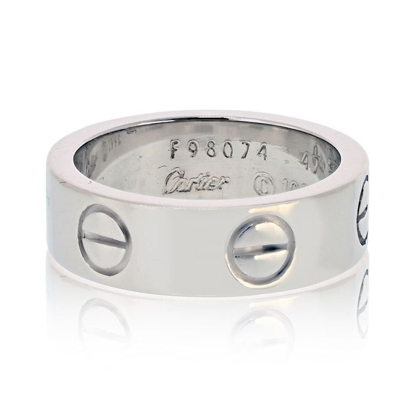 Pre-Owned Cartier Love 18K White Gold Classic Ring - Cartier Ring