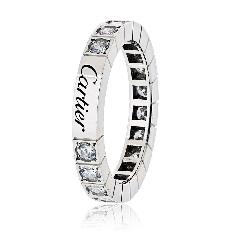 Cartier Lanieres 18K White Gold Lanieres Diamond, Eu 52 Ring — view 3 — Laura Milman New York