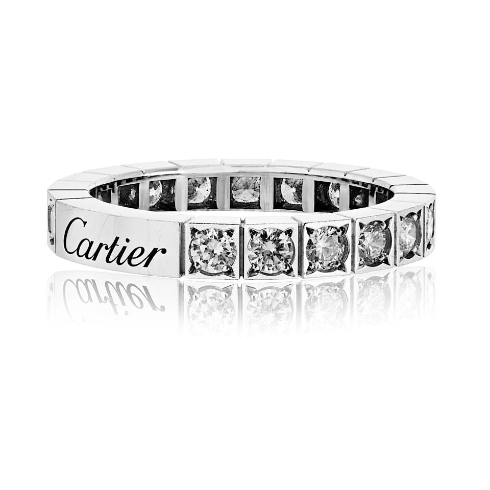 Cartier Lanieres 18K White Gold Lanieres Diamond, Eu 52 Ring — view 4 — Laura Milman New York