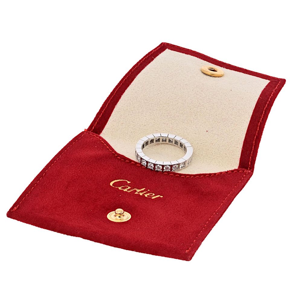 Cartier Lanieres 18K White Gold Lanieres Diamond, Eu 52 Ring — view 5 — Laura Milman New York