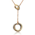 Cartier 18K Tri Color Trinity Diamond Lariat Necklace view 2