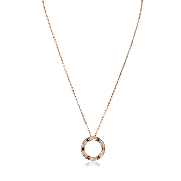 Cartier Love 18K Rose Gold Diamond Necklace