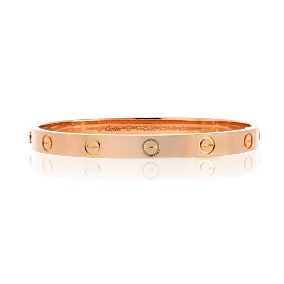 Cartier Love 18K Rose Gold Bangle Size 17 Bracelet — Laura Milman New York