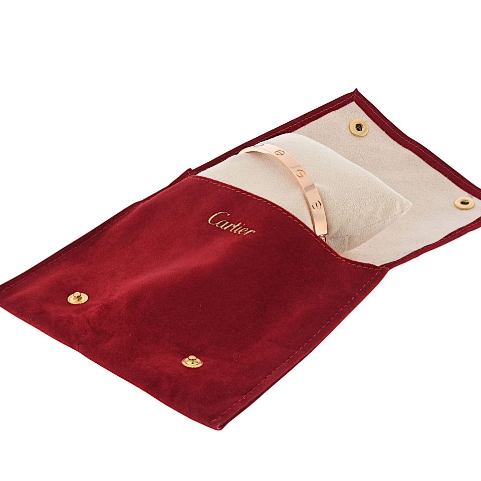 Cartier Love 18K Rose Gold Size 18 Bracelet — view 3 — Laura Milman New York