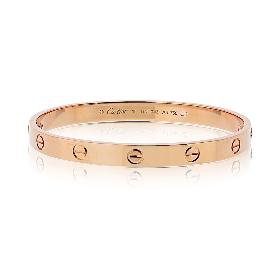Cartier Love 18K Rose Gold Size 18 Bracelet — Laura Milman New York