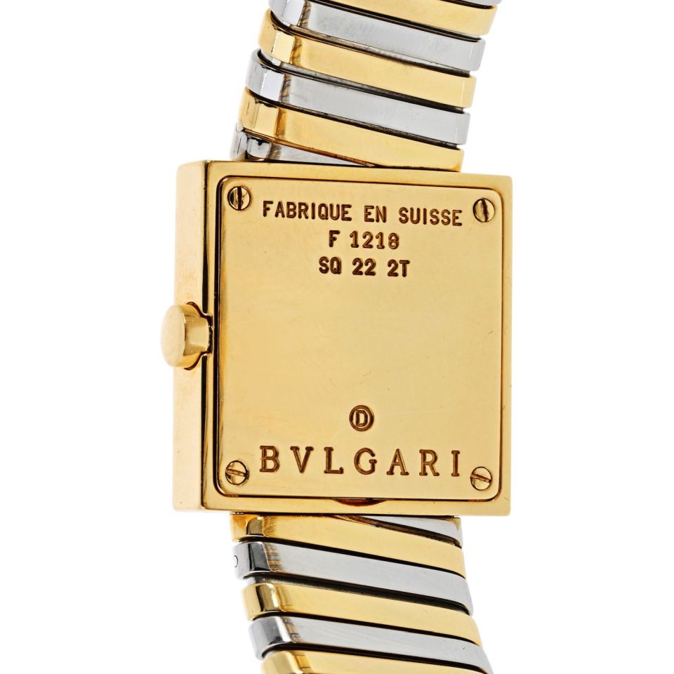 Pre-Owned Bvlgari Quadrato Bvlgari Quadrato 22mm Square Dial F1218 SQ 22 2T Watch Watch view 5 - Bvlgari — Laura Milman New York
