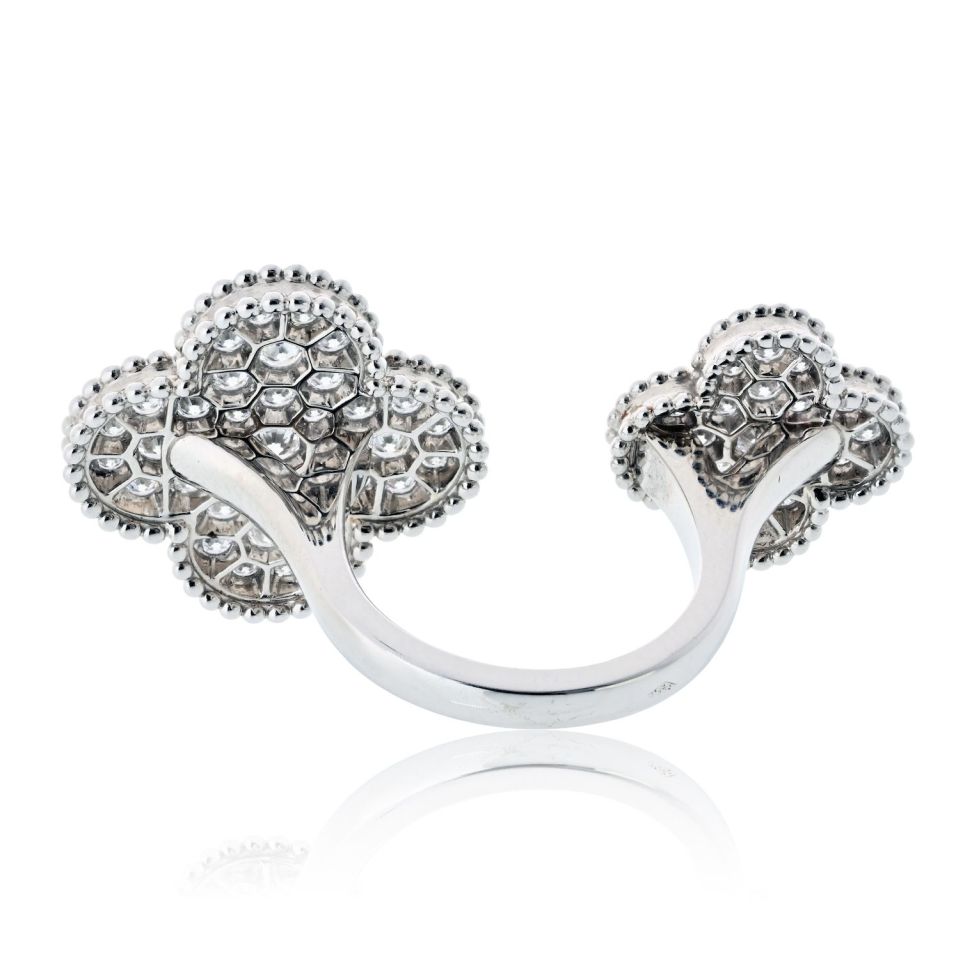Van Cleef & Arpels 18K White Gold Magic Diamond In Between The Fingers Ring — view 4 — Laura Milman New York