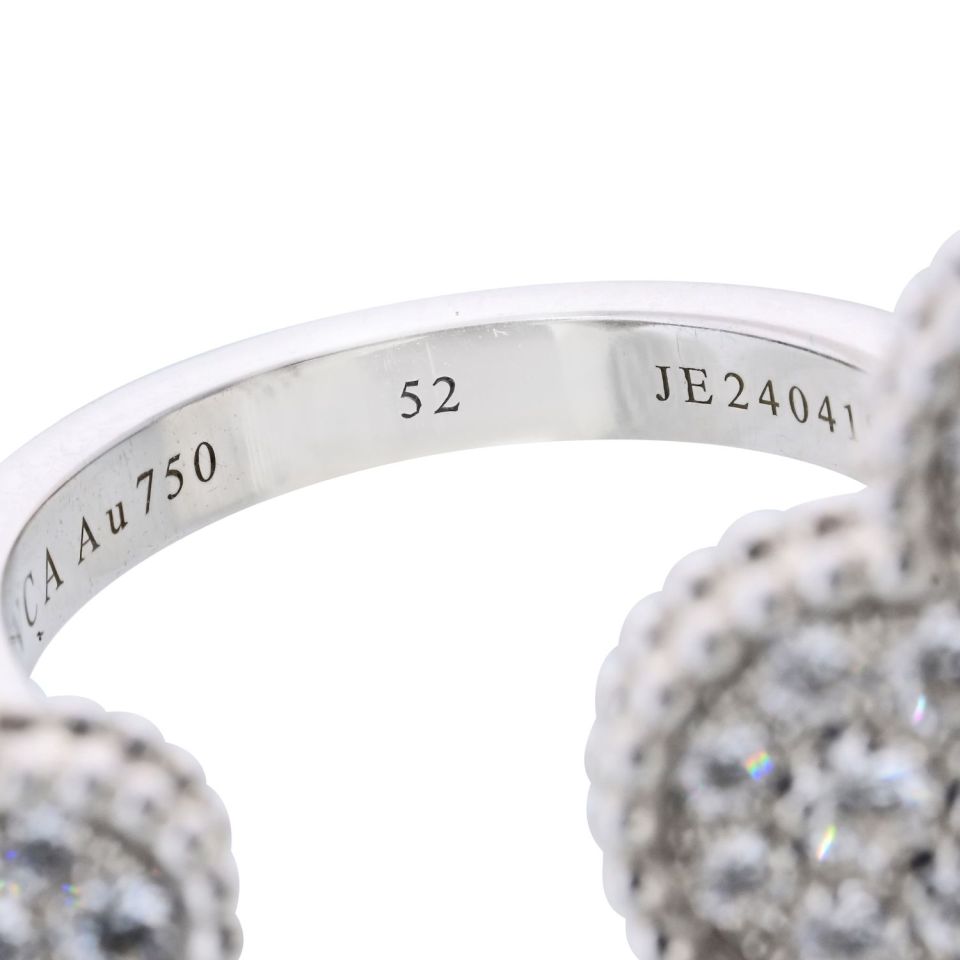 Van Cleef & Arpels 18K White Gold Magic Diamond In Between The Fingers Ring — view 5 — Laura Milman New York