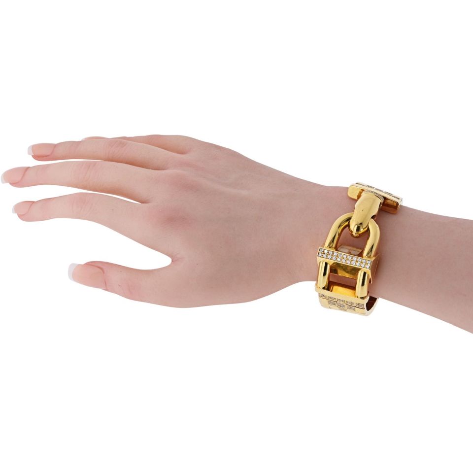 Pre-Owned Van Cleef & Arpels Cadenas 18K Yellow Gold Diamond Five Row Ladies Bracelet Watch view 5 - Van Cleef & Arpels — Laura Milman New York