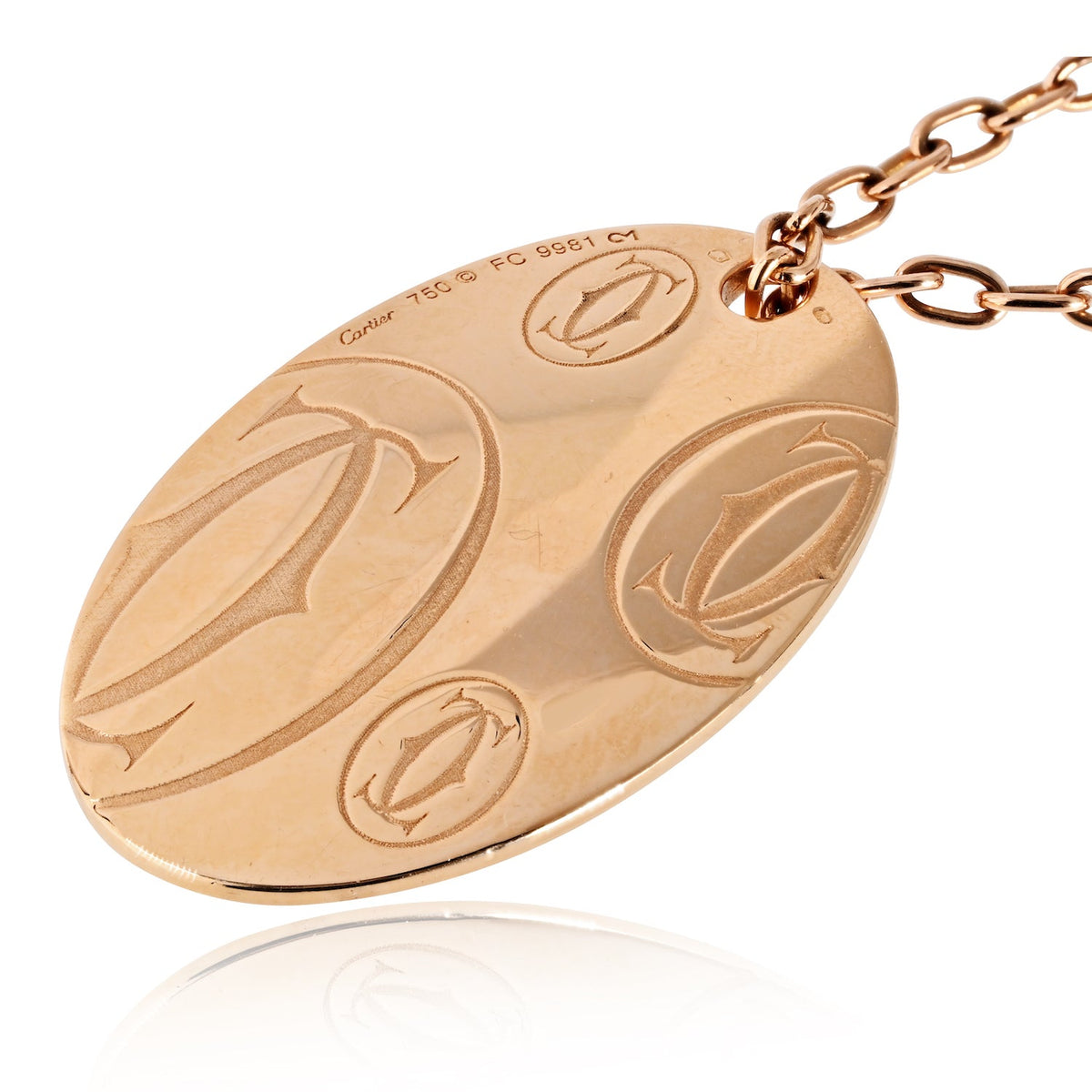 Cartier 18K Rose Gold Happy Birthday Pendant — view 5 — Laura Milman New York