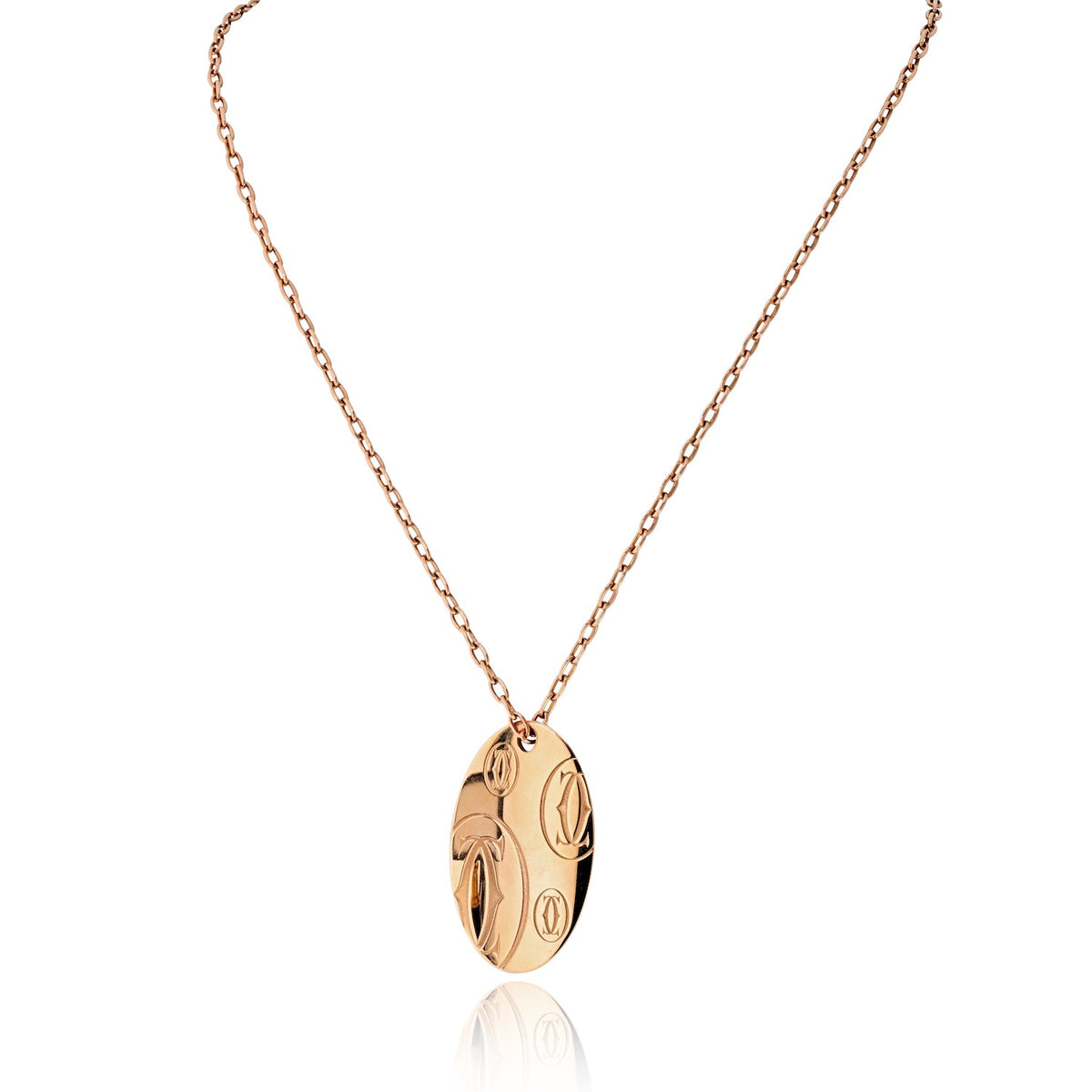 Cartier 18K Rose Gold Happy Birthday Pendant — view 2 — Laura Milman New York