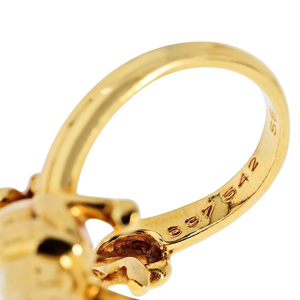 Cartier 18K Yellow Gold Vintage Panthere Ring — view 4 — Laura Milman New York