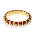 Pre-Owned Tiffany & Co. Schlumberger 18K Yellow Gold Vintage Croisillon Red Enamel Bracelet view 2 - Tiffany & Co.