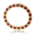 Pre-Owned Tiffany & Co. Schlumberger 18K Yellow Gold Vintage Croisillon Red Enamel Bracelet view 4 - Tiffany & Co.