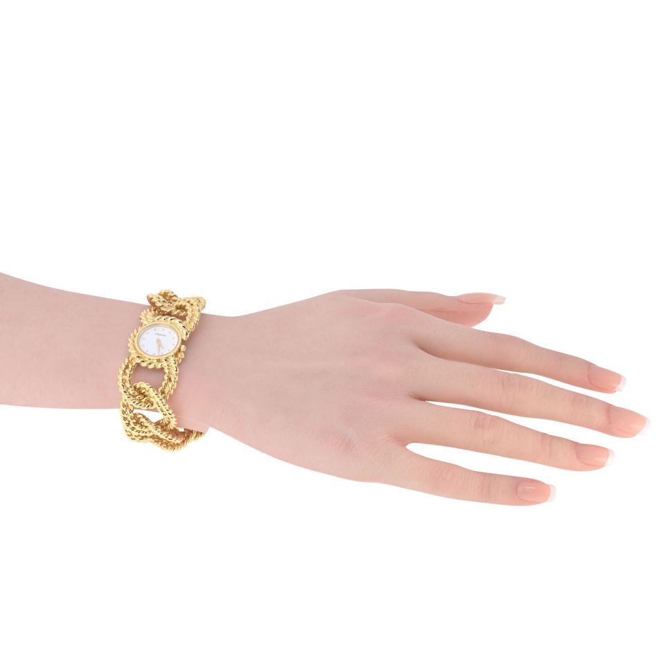 Pre-Owned Verdura 18K Yellow Gold Twisted Rope Link Round Dial Watch view 5 - Verdura — Laura Milman New York